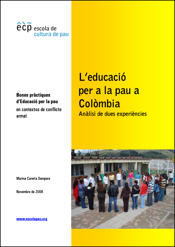 L'educacio per la pau a Colòmbia. Anàlisi de dues experiències