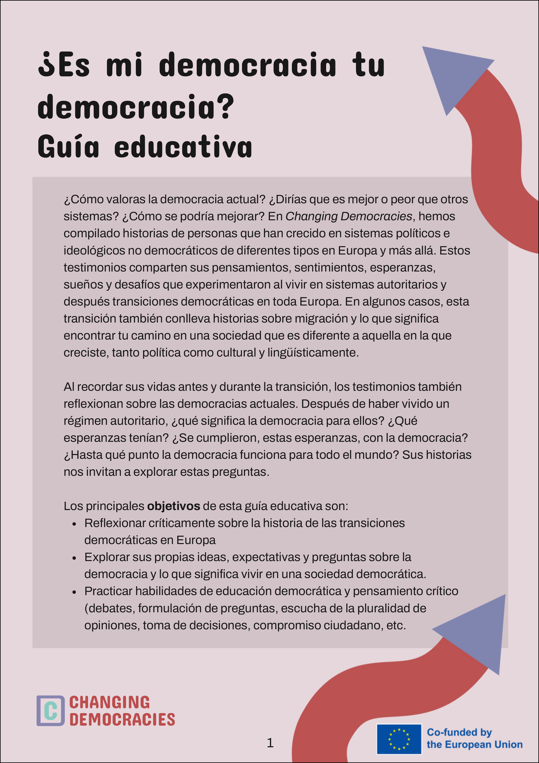 Guía educativa ¿Es mi democracia tu democracia?